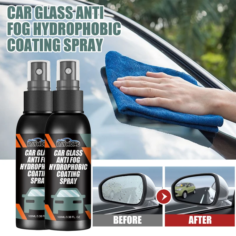 Spray de revestimiento hidrofóbico para parabrisas de coche, tratamiento repelente al agua antiniebla para espejo retrovisor de vidrio a prueba de lluvia, 1-10 Uds.