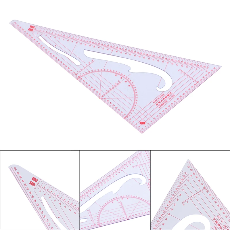 R1WA Multifunction triangolare Rigno Misura cucitura sartoriale in plastica