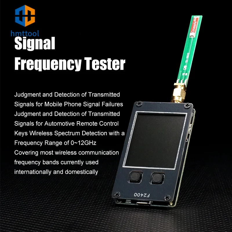 F2400 Signal Frequency Tester Mobile Phone Car Remote Control Key Signal Fault Transmission Signal Judgment and Detection