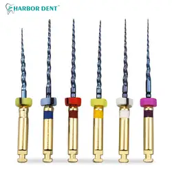 Arquivo rotativo para canal radicular dentário, instrumento de níquel-titânio, ouro, 19mm, 21mm, 25mm