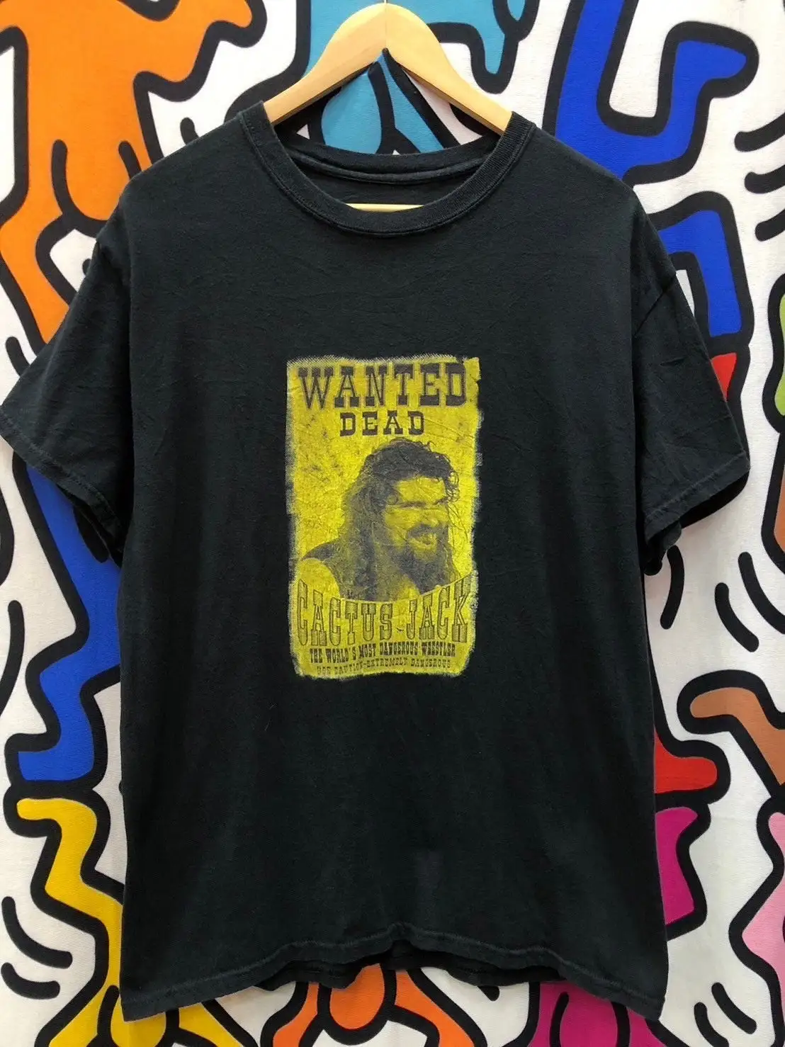 Vintage Mick Foley Cactus Jack WWF T Shirt size L