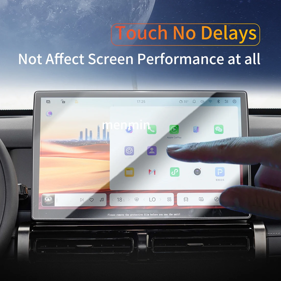 ملصقات السيارات داش Carplay مرآة واقي للشاشة عرض الزجاج المقسى طبقة رقيقة واقية مركبة For24 شيري iCAR 03T