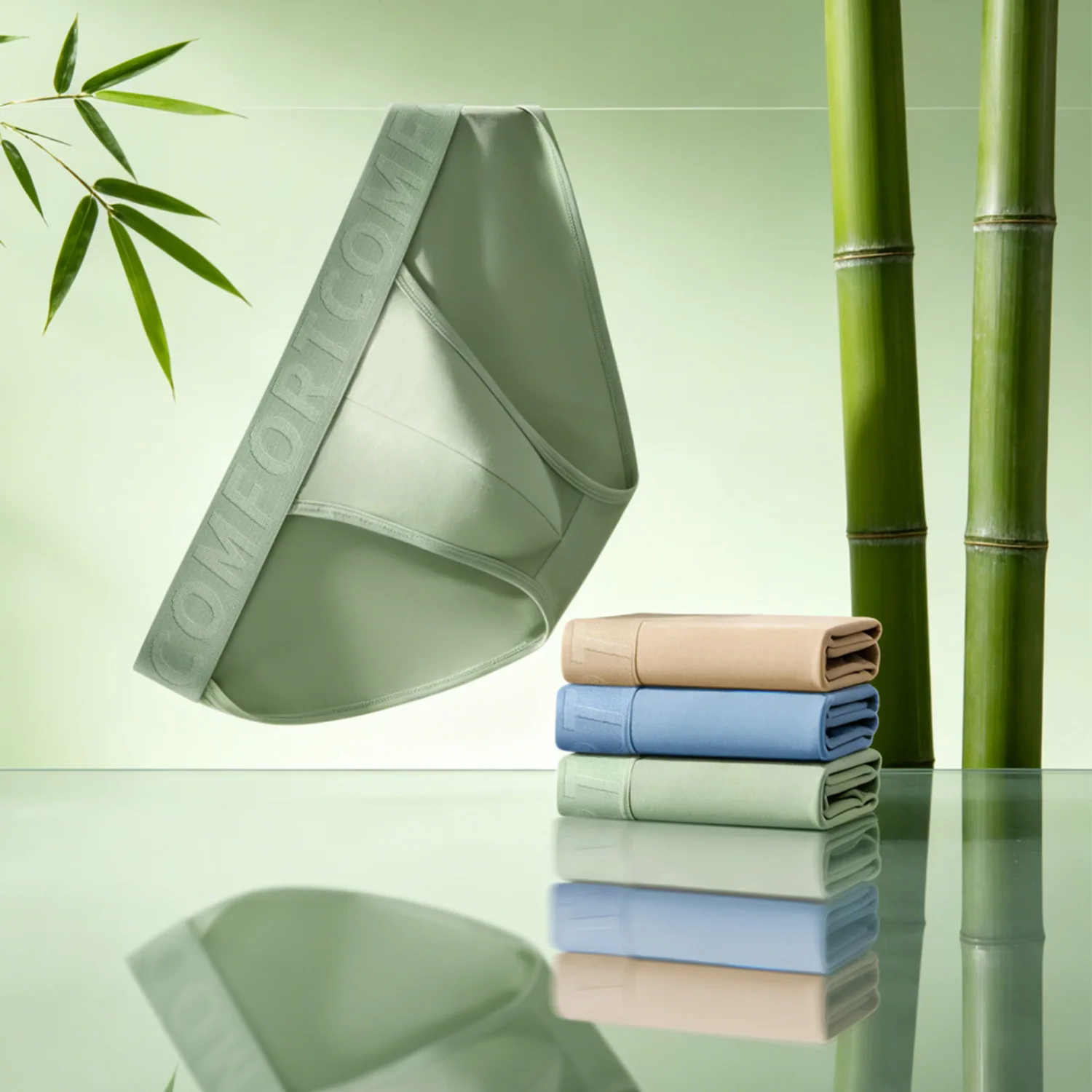 2pcs Man Underwear Briefs Bamboo Fiber Under Panties Sexy U Pouch Breathable Odor-free Low Rise Men Less Panties for Young Man