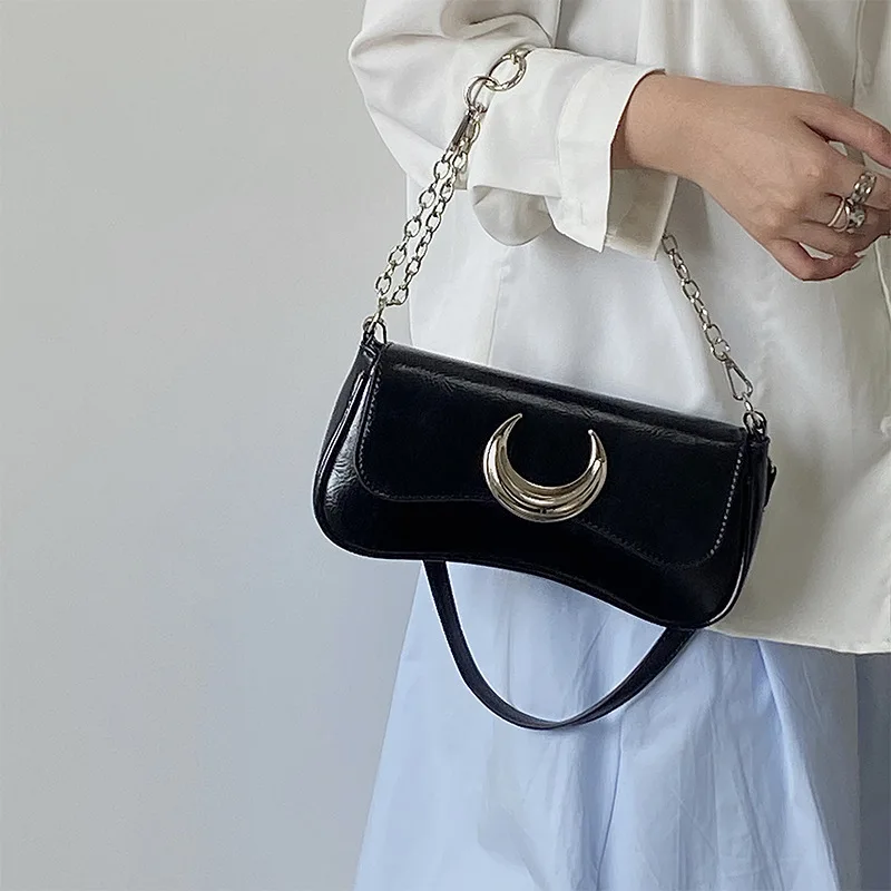Women's Single Shoulder Underarm Bag Handbag New High End Fashion Versatile Trendy High End Sense Simple Solid Color Exquisite