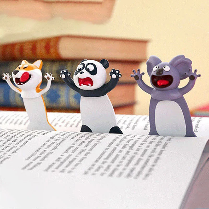 animais 3d bookmarks para livros lendo amantes sinal livro mark aprendizagem do presente 1pc 01