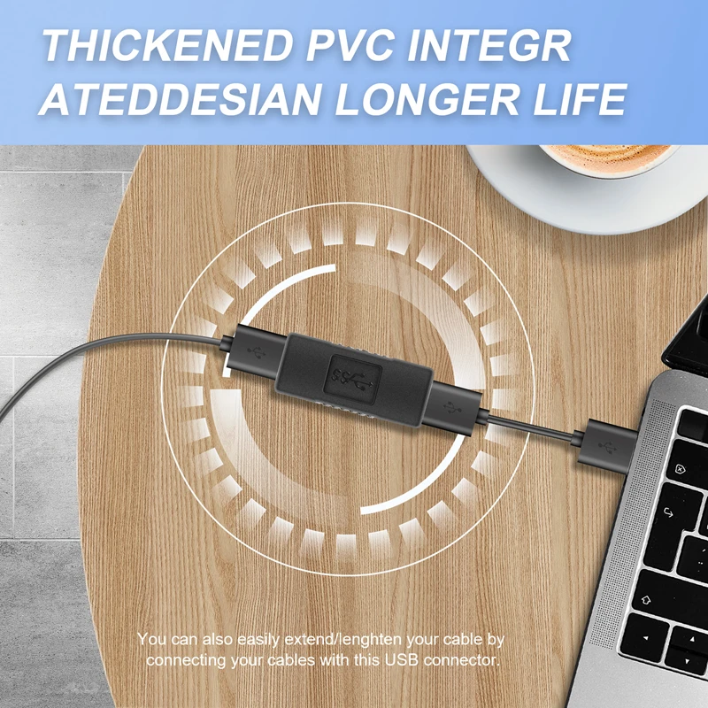 2Pcs Usb 3.0 Type A Female To Female Adapter Coupler Gender Changer Connector