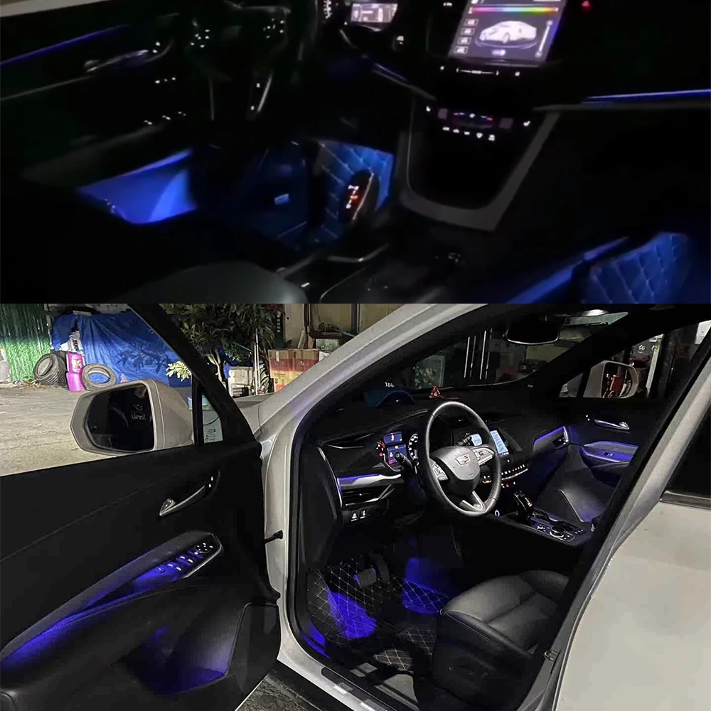 Dla cadillac XT4 XT5 XT6 XTS oświetlenie otoczenia nastrojowa lampa LED luminescencja RGB wykończenie Pickup blask dekoracja