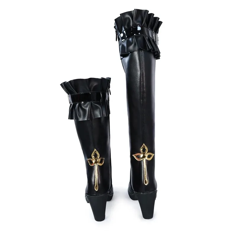 25COSGame Honkai Star Rail Herta, zapatos de Cosplay, botas de utilería, accesorios de ropa para fiesta de Halloween, Botas Largas para hombres y mujeres adultos