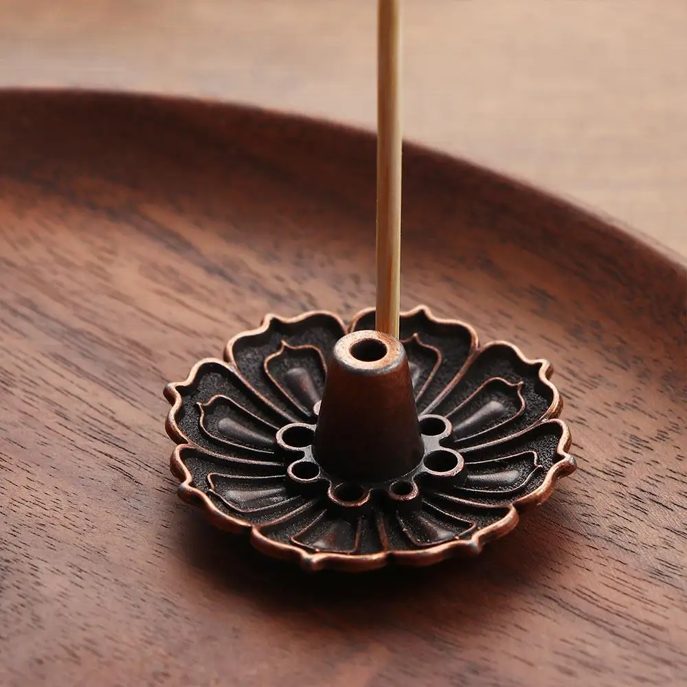 Lotus Shape Vintage Home Decoration Perfume Fragrance Buddhist Supplies Plate Aromatherapy Craft Incense Holder