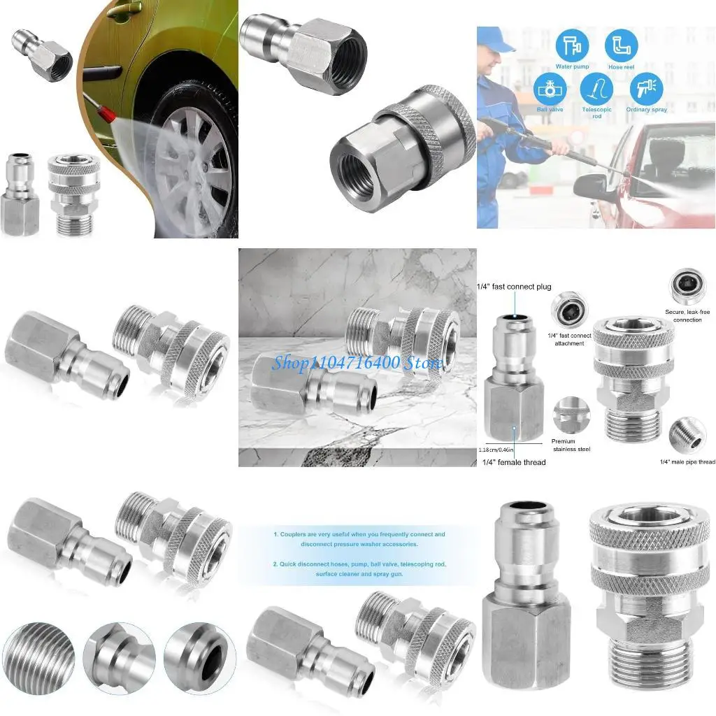 y1gd Quick Hose Adapter Fittings for Pressure Washers, NPT Water Guns Adaptor
