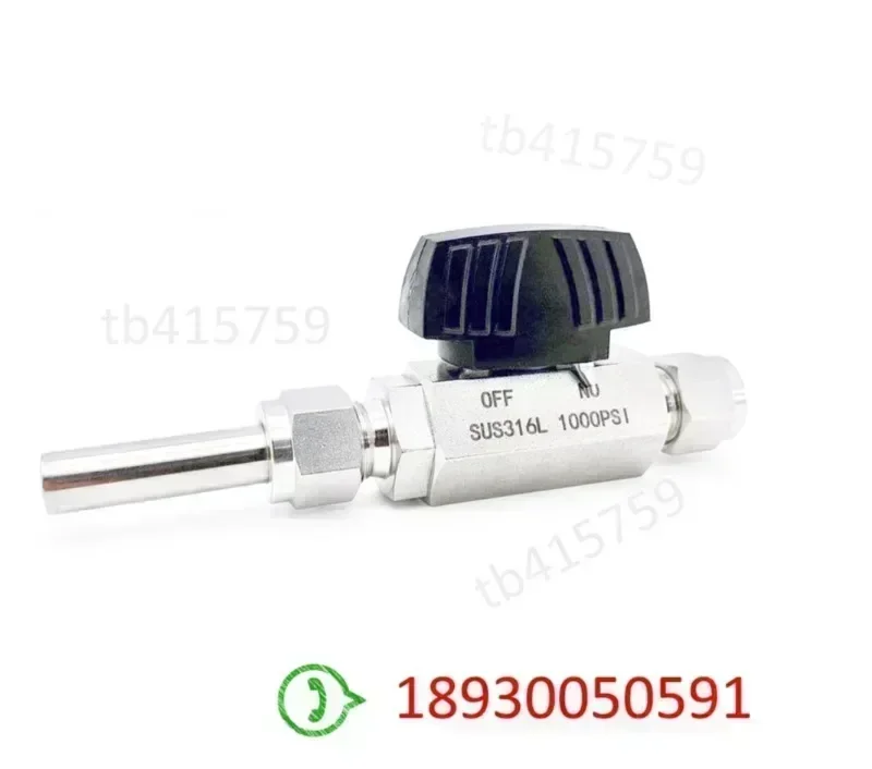 Stainless steel 316L low-pressure 1000PSI ball valve 3/8 two-way globe valve 1/4 card sleeve terminal switch valve