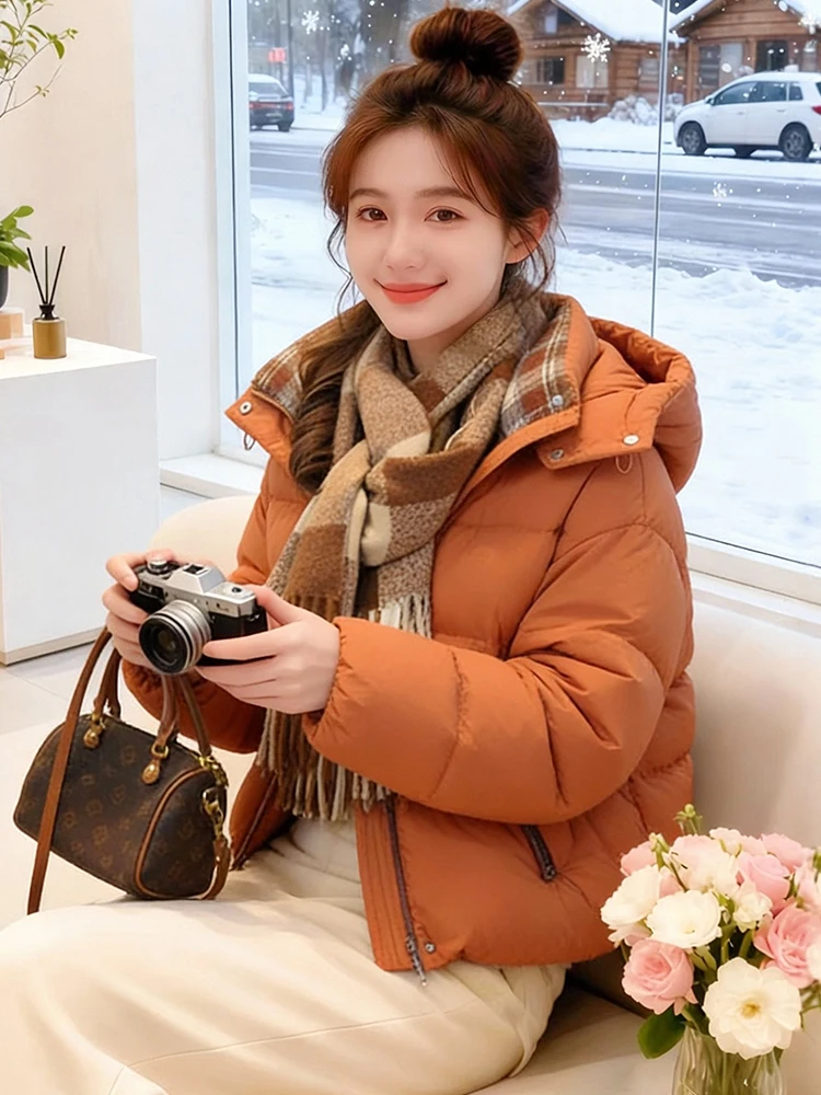 เสื้อโค้ทกันหนาวสำหรับผู้หญิง สไตล์เกาหลี ผ้าฝ้าย ทนทาน ซิปปิด ดีไซน์ทันสมัย