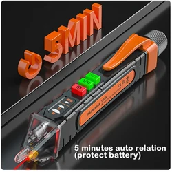 12-1000V Non-Contact Intelligent Voltage Detection Pen - Precise AC Voltage Tester With LED Display Screen, Laser Indicator