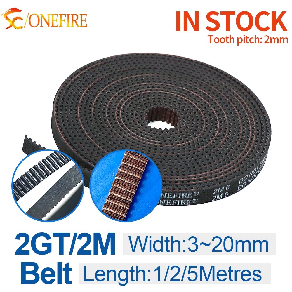 1M/2M/5M/lot GT2 3/4/5/6/9/10/15/20mm open timing belt GT2 belt Rubber Aramid Fiber cut to length for 3D printer wholesale 2gt