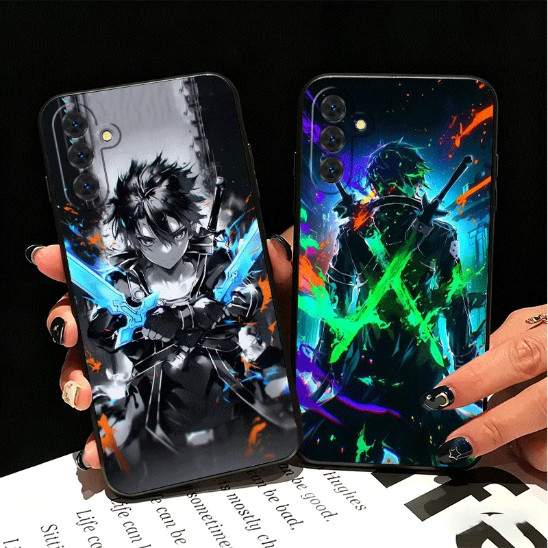 Sword Art Online Kirito Silicone Phone Case for Samsung A17 A16 A15 A14 A13 A57 A56 A55 A54 A53 A37 A36 A35 A34 A33 A27 A26 A25