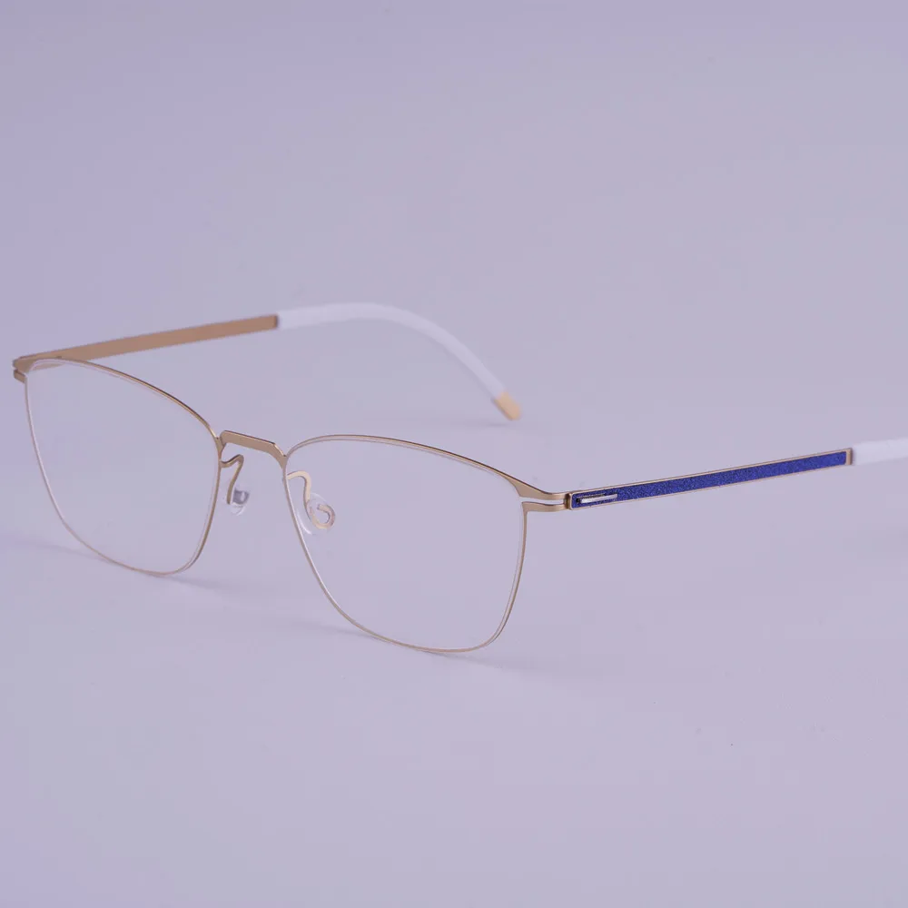 New Germany Men\'s Square Screwless Glasses Frame Women Fashion Ultralight Brand Designer Eyewear Business Eyeglasses Spectacles