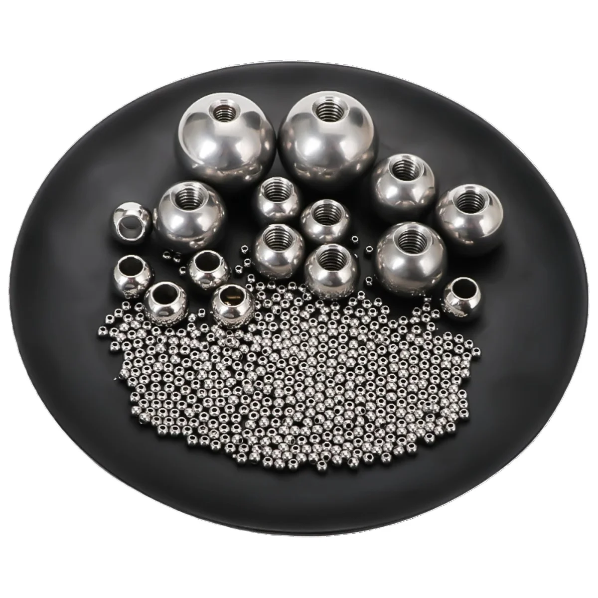 Solid Half Thread Balls 8mm 10mm Metric Thread Half Through Hole M2 M3 Nut Blind Balls Beads 304 Stainless Steel