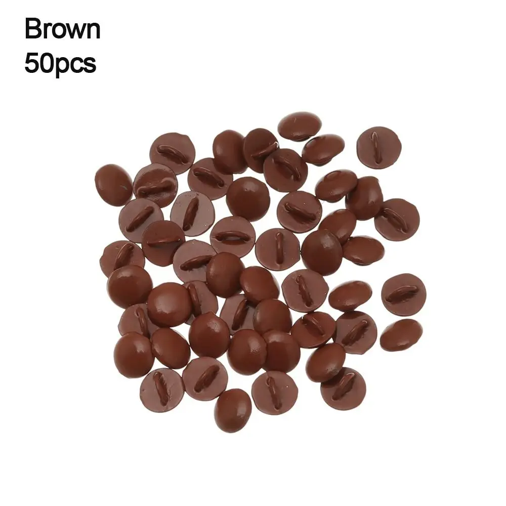 50pcs 4mm Mini DIY 1/6 Dolls Clothing Solid Round Buttons  Ultra-small Buckle Belt Buckles