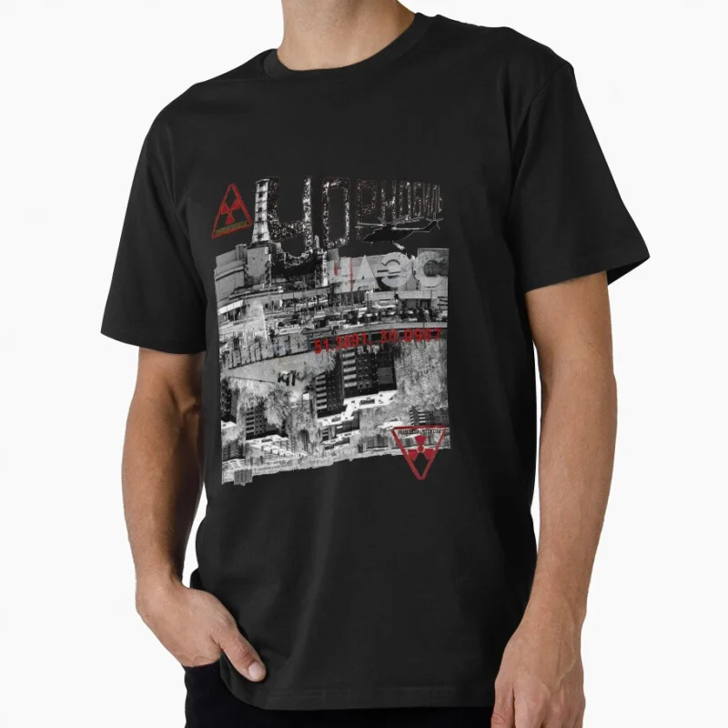 

Shadows of the Past Chernobyl Nuclear Disaster Danger exclusion zone gift t shirt Ghost City Pripyat Graphic Clothes
