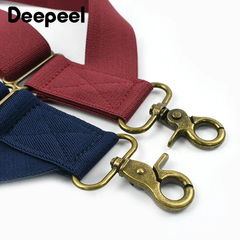 1pc deepeel suspensório masculino adulto 2 clipes suspensórios elásticos suspensórios de fantasia 3.5cm de largura alças ajustáveis arnês acessórios diy