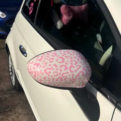 1pc Leopard Print Car Stickers for Auto Rearview Mirror Stickers Waterproof Decorative DIY Auto Window Vinyl Decals