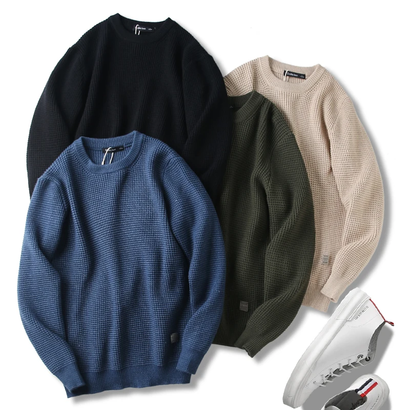 

High Quali Knitted Winter Men's Sweater round Ne Pullover Casual Faionable Thi Warm Woolen Knitwear Resistant to Pilling
