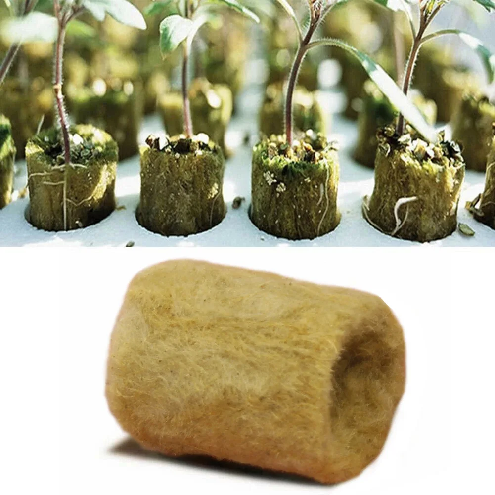 100PCS Agricultural Rockwool Cubes Soilless Culture Strong For Cuttings Plant Propagation Seed Starting