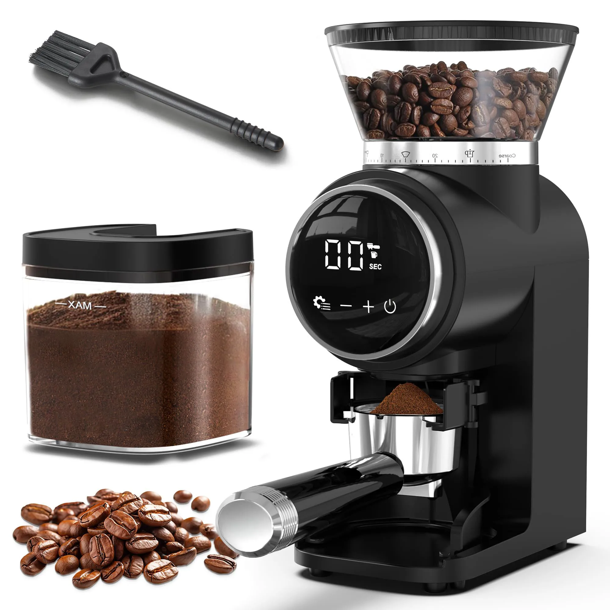 Coffee Grinder Electric, Upgrade Conical Burr Coffee Beans Grinder with Touch Panel, Adjustable Burr Mill with 30 Grinding Sizes