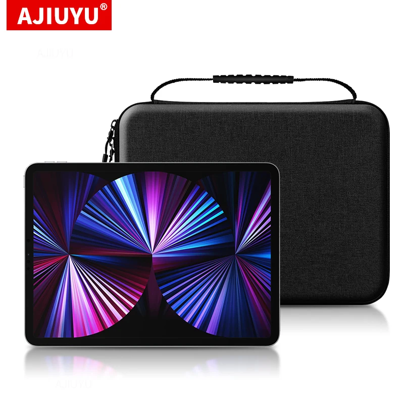 

EVA Tablet Bag for iPad Pro 12.9 11 Shockproof Laptop Bag for iPad Pro 11" Air4 10.9 Shoulder Strap Tablet Case Protective Cover