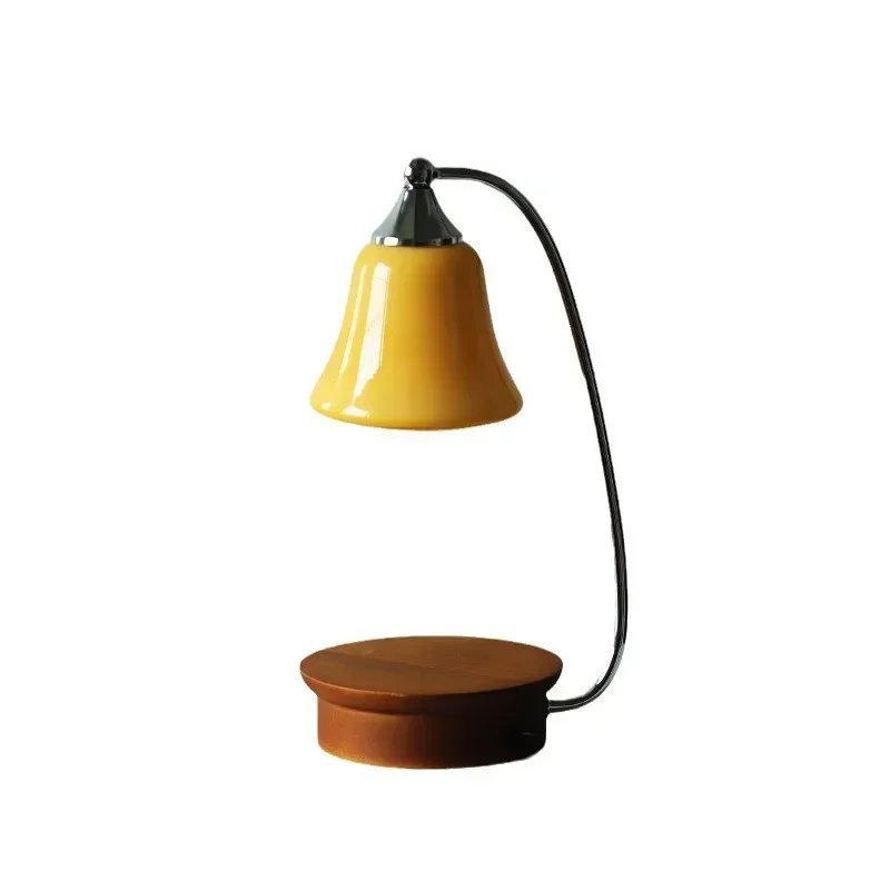 

Caramel color aromatherapy light ambient light decorative solid wood fireless smokeless candle light