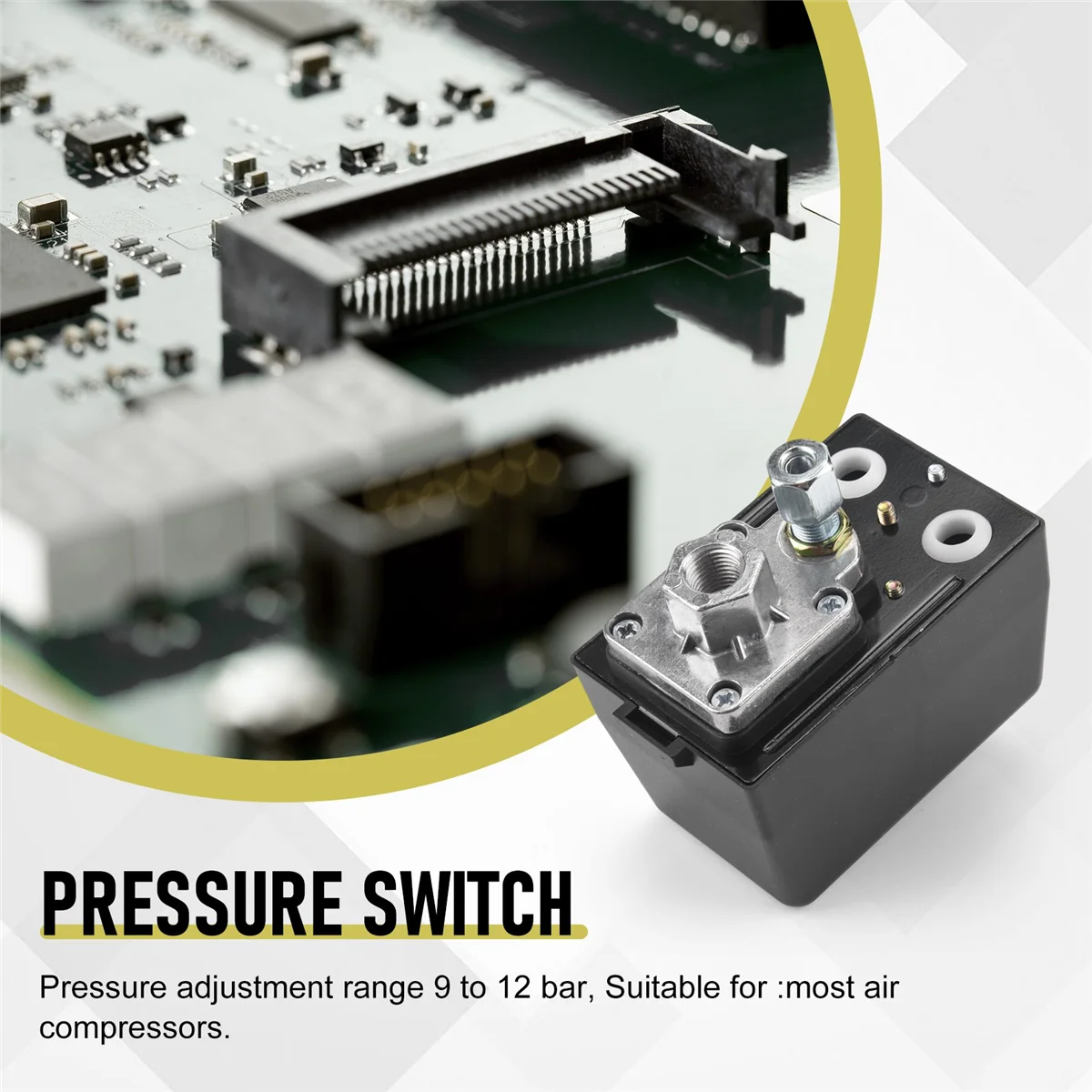 圧力スイッチ付き空気圧縮機,2相,220v, 15a, 9〜12kg,スイッチ,制御,家庭用ツール