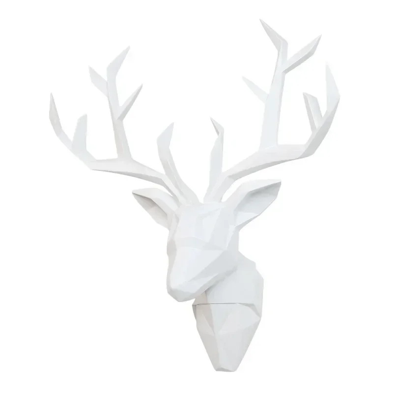 

Large 3D Deer Head Statue: Sculpture Decor, Home Wall Decoration Accessories, Wedding Party Art Decorative Statement Piece