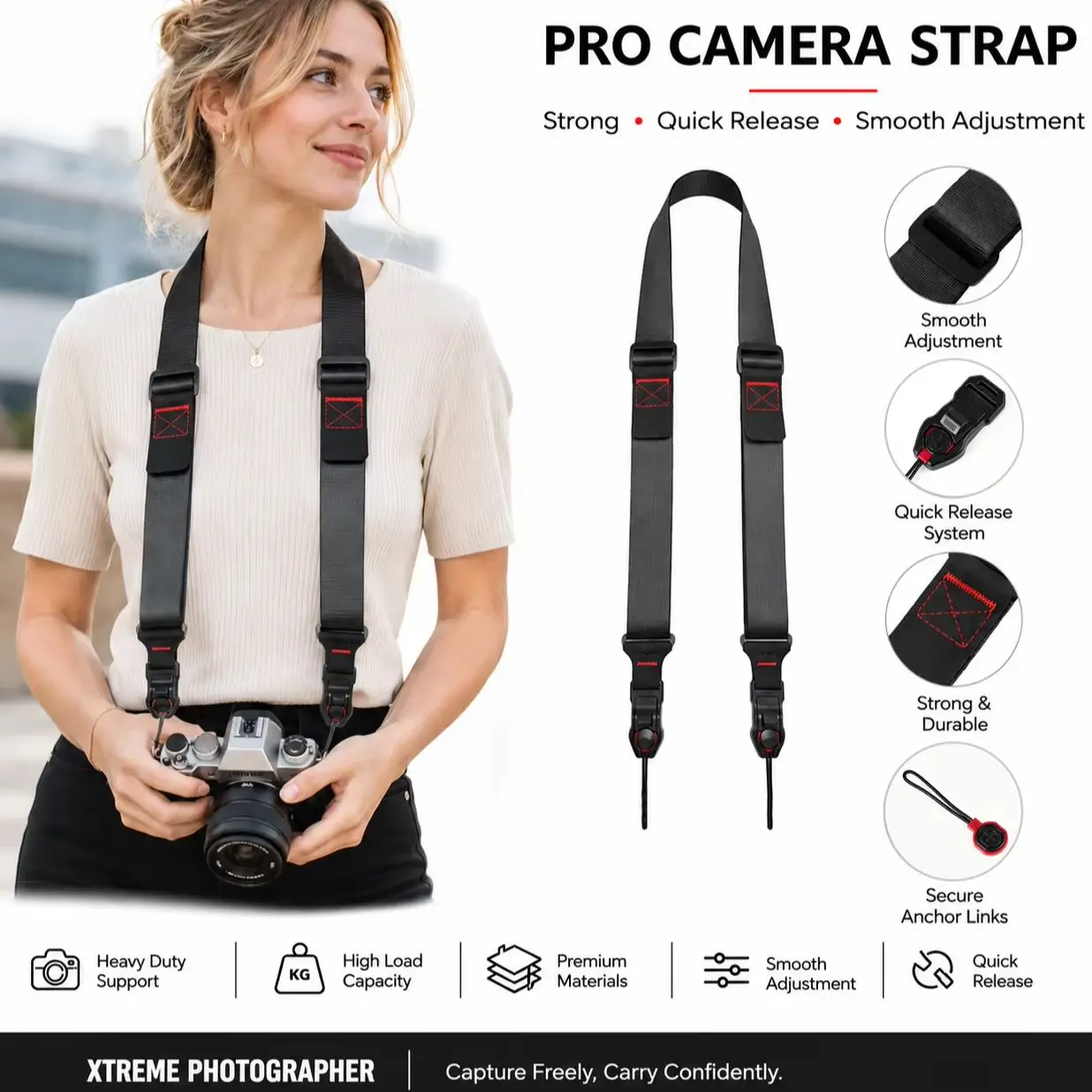 Camera Shoulder Strap Lanyard for Nikon Panasonic Canon Leica Sony Pentax Fujifilm Micro Single Camera Neck Strap Sony A7M4 Fuji