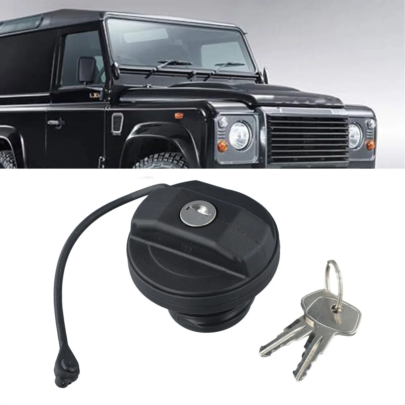 

1pc Car Fuel Filler Cap With Keys For Land Rover FOR Defender 90 110 LR075664 LR032977 Automobile Replacement Accessories