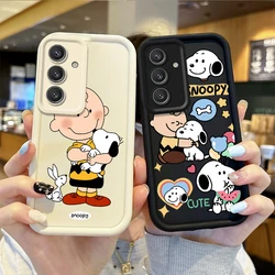 Cute Snoopy Cartoon Phone Case For Samsung Galaxy A36 A35 A34 A33 A32 5G A31 A30 A24 A23 A22 A16 A12 A50S M55 TPU Silicone Cover