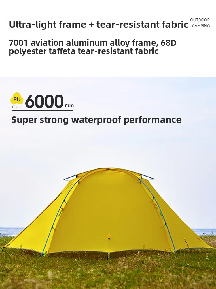

Aurora Thiened Outdoor Cam Tent Windproof Waterproof Park Fly Tent Cycling Travel Hiking Two-Layer Tent Cam Gear