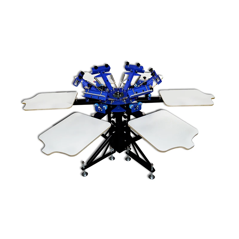CYA662L Floor Type Six Color Six Station Double Wheel Screen Printing Machine for Tshirt Screen Printing Machinery