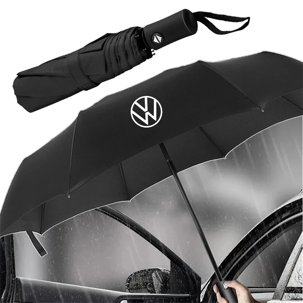 1pcs Car Automatic Folding Windproof Sunshade Umbrella For Volkswagen VW Golf 4 5 6  Jetta Polo Caddy GTI Bora MK7 Beetle Passat