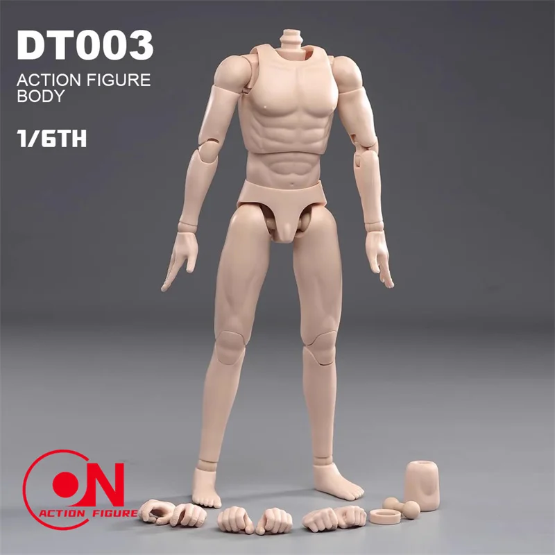 DT001 DT002 DT003 1/6 Soldato maschio Corpo articolare super flessibile con mani morbide Piedi 27 cm Figura di azione muscolare standard bambola