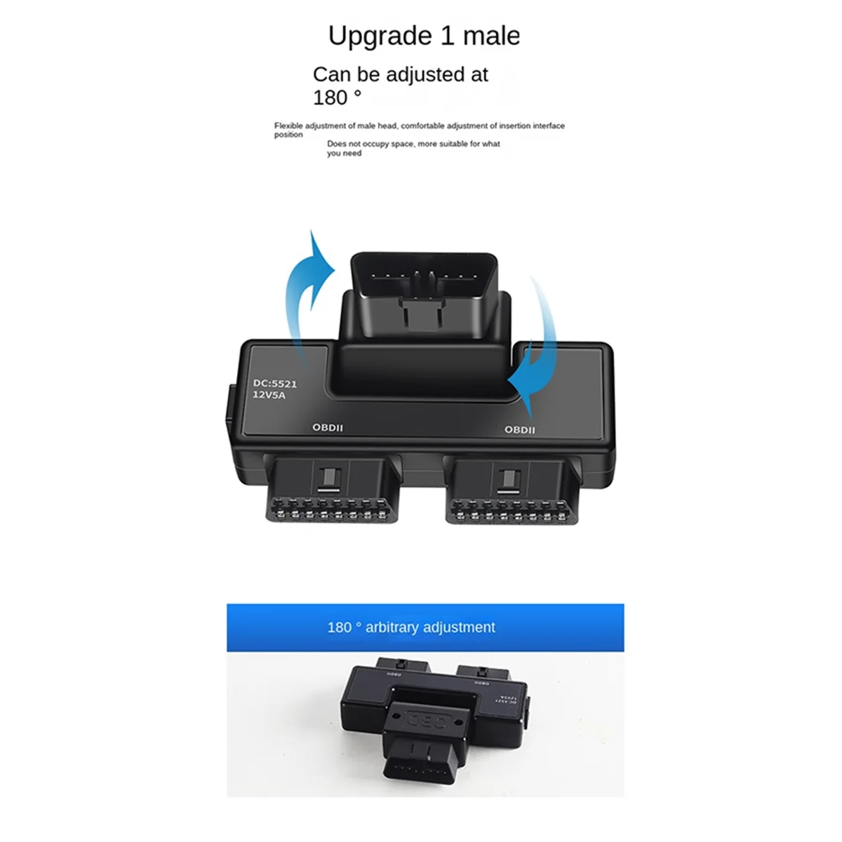 SMIEA OBD2 Uno diviso in due cavi adattatori 16 pin 16 core cavo di espansione OBD cavo adattatore connettore universale con Dc5521