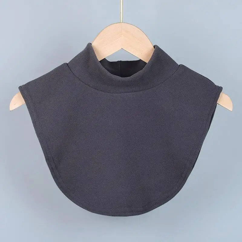 メンズ両面ベルベット高弾性フェイクカラーf-ハイカラー暖かいネックプロテクション冬ファッションインナーウェアフェイクカラー