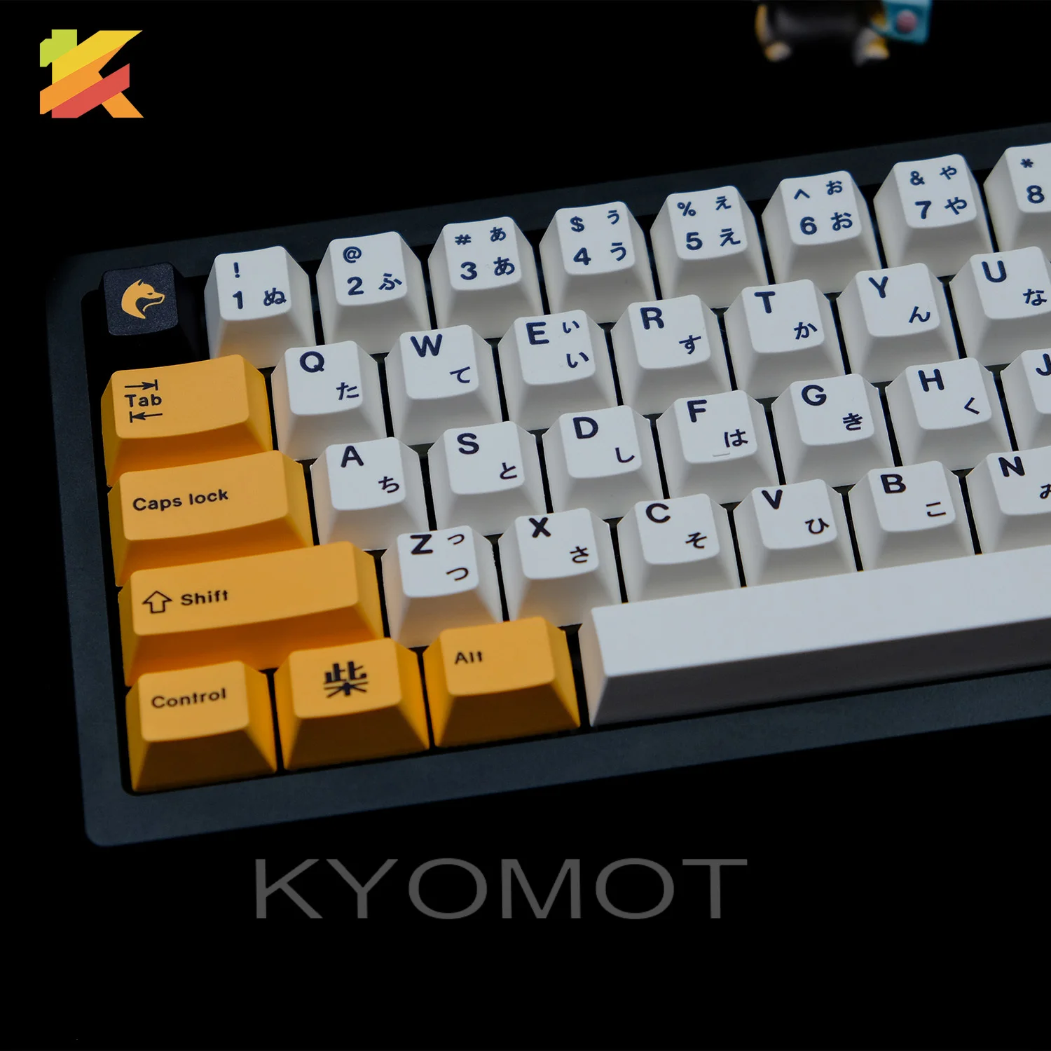 

KYOMOT 128 клавиш/набор Shiba Inu Keycap PBT Dye Sub Cherry Profile, колпачки для клавиш японского аниме для MX Switch, игровая механическая клавиатура