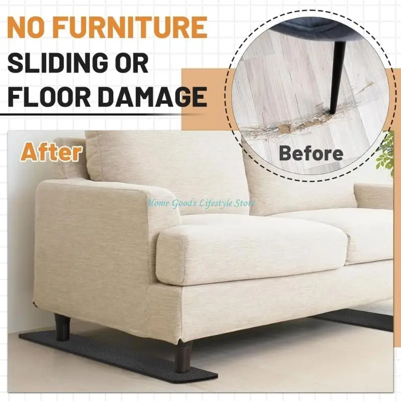E74E Furniture Grippers Pad for Renters Changing Layout Frequently Simple Setups