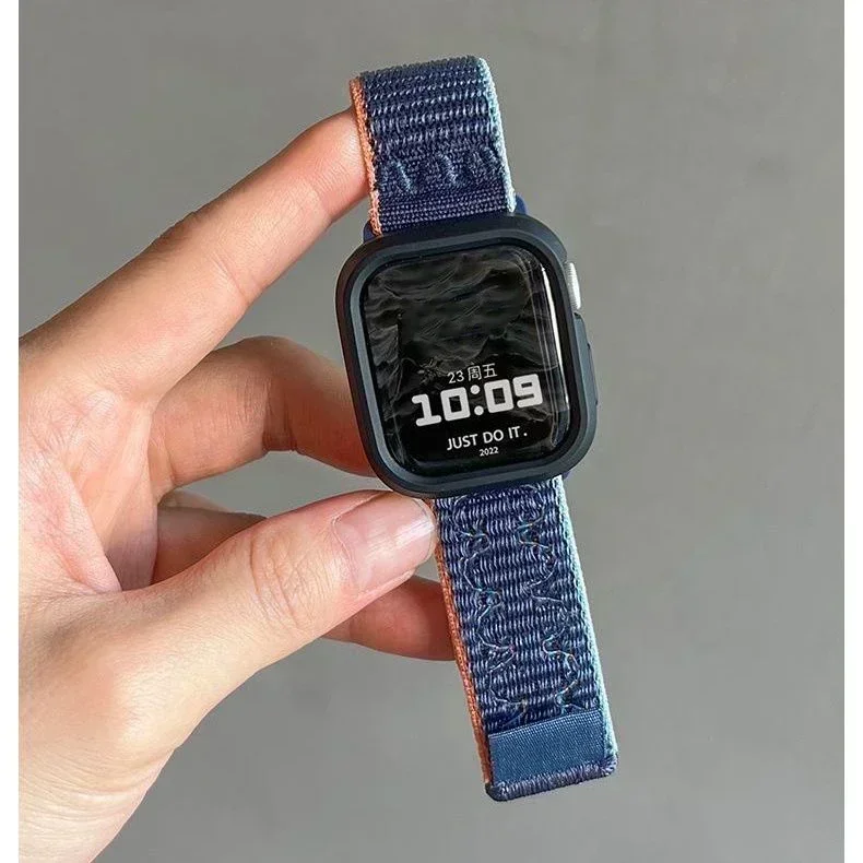 Armbänder für Apple Watch Band 45 mm 46 mm 42 mm 49 mm 44 mm für Nike Nylon Sport Loop Armband Correa iWatch 10 9 8 7 6 5 4 SE Ultra 2 – Detail 40