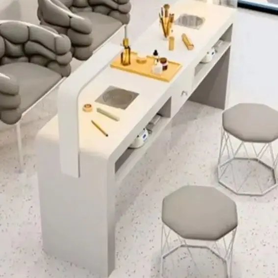 

minimalist Nordic manicure table Multi-functional light luxury fashion manicure table practical tavoli per nails salon furniture