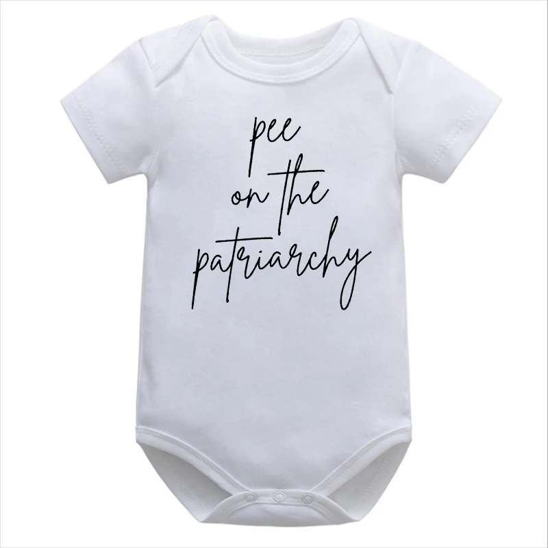 Pee on The Patriarchy Onesie Baby Gift Cute Baby Clothes Funny Feminist Bodysuit for Girls Bodysuits Girl Power Onesie M