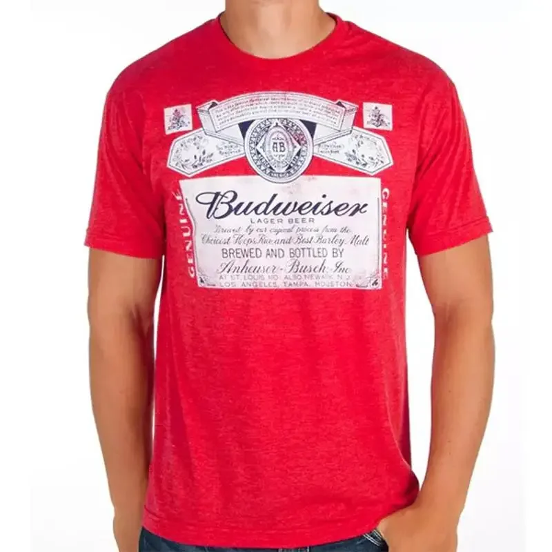 Budweiser King of Beers Short Sleeve Small XL Men s Red T Shirt by Brew City