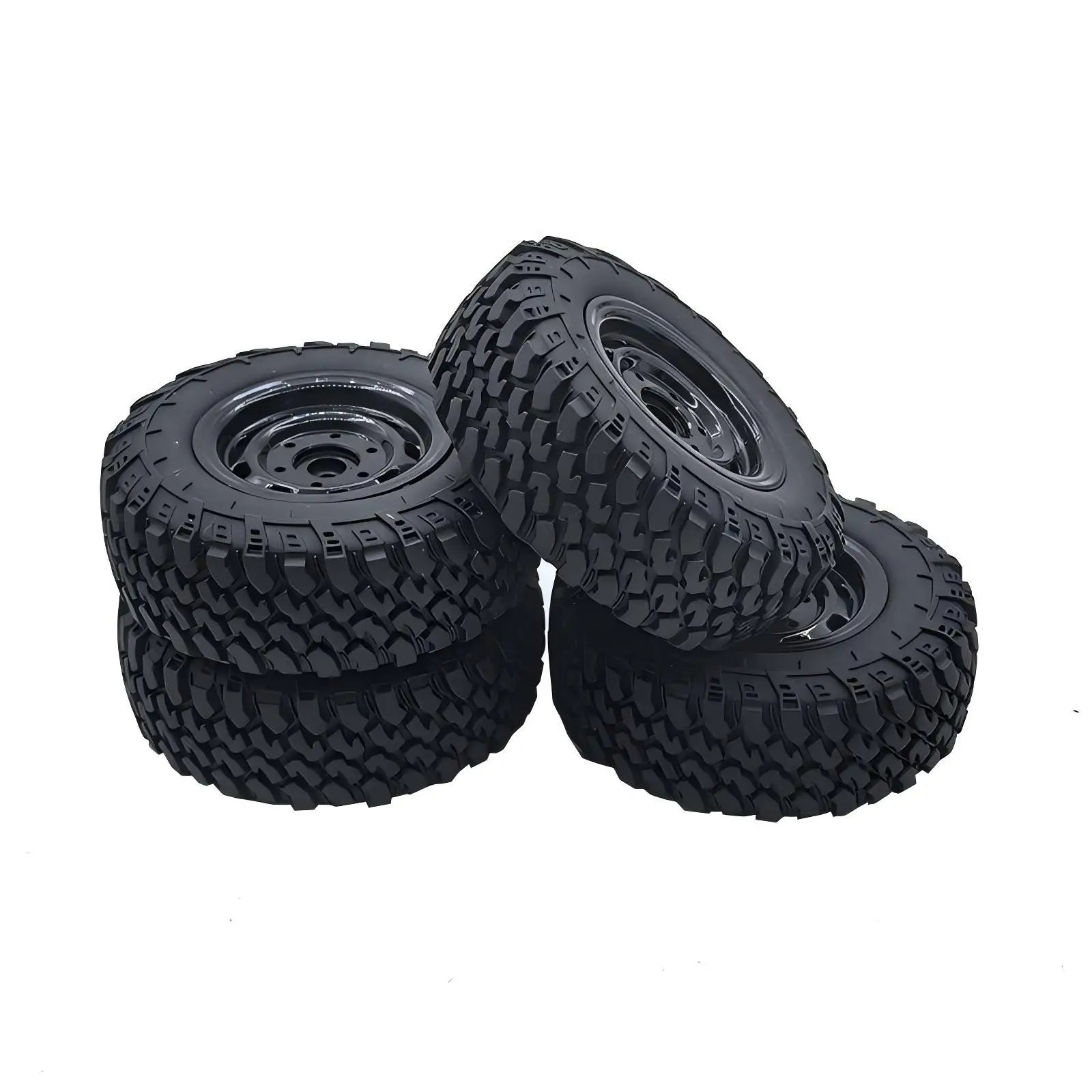 

4 шт. RC внедорожные автомобильные шины с шестигранными ступицами диаметром 5 мм | Комплект резиновых шин для обновленных деталей MN99S WPL C24 JJRC Q75