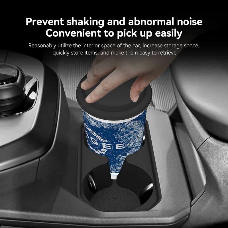 Non-Slip Cup Holder Pad for Toyota bZ4X 2026 Silicone Drink Coaster Shockproof Center Console Mat Protects Cup Holder view 3