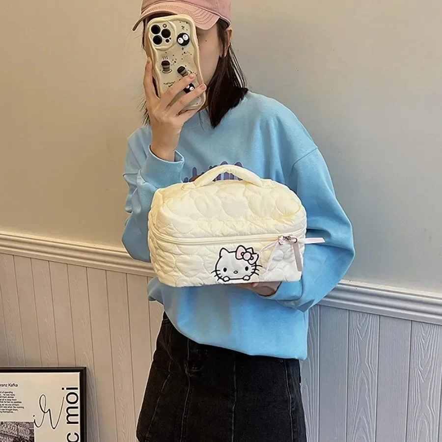 Sanrio Kuromi Soft Makeup Bag with Large Capacity and High Appearance Portable Travel Storage Bag